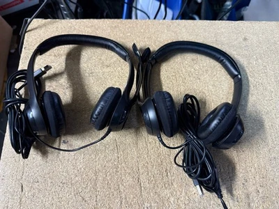 2 x Logitech H390 Stereo On-Ear Corded USB Headset w/Microphone Genuine - Image 1 of 3