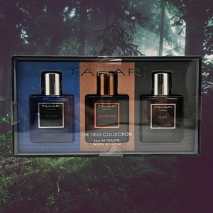 TAHARI The Trio Collection Eau de Toilette Fragrance Men Aqua Leather Oud Black - Picture 1 of 4