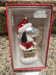 Snoopy Santa Handblown Glass Christmas Holiday Ornament Kurt S Adler - Picture 1 of 2