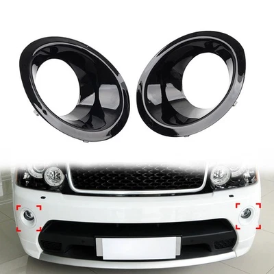 Pair Fog Lamp Light Bezel Frame For Land Rover Range Rover Sport 2010-2013 Black — 第 1/4 张图片