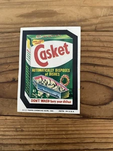 Vintage 1974 Topps Wacky Package Casket Dish Detergent Sticker Card - Picture 1 of 3