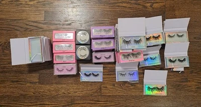 105 pairs of eyelashes + 9 empty eyelash boxes. One Set - Image 1 of 4
