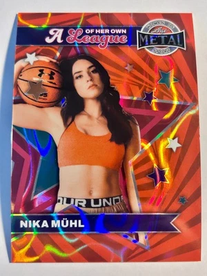 2025 Leaf 女式运动 NIKA MUHL A League Of Her Own Red Wave Prismatic 1/1 — 第 1/2 张图片