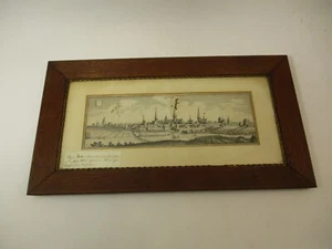 Antique Original 1647 Book Illustration Topographia Germaniae Westphaliae Town - Picture 1 of 11