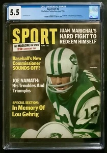 June 1966 Sport Magazine Joe Namath CGC 5.5 POP 1, 1 Higher NEWSSTAND - Picture 1 of 2