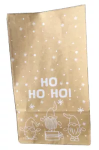 6x CHRISTMAS SWEET BAGS ~ BROWN PAPER BAGS WITH STICKERS ~ COOKIE PARTY ~ SWEETS - Picture 1 of 4