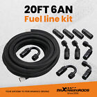 6An 8An 10An And 12Ft 16Ft 20Ft Fuel Line Hose Kit Nylon Stainless Steel Braided