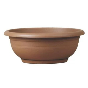 CIOTOLA CON SOTTOVASO VASO TONDO VASI VASCA FIORI RESINA ESTERNO GIARDINO PIANTE - Foto 1 di 2