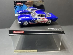 CARRERA EVO 25744 1965 FORD FASTBACK MUSTANG GT 350 LIBERTY EAGLE 1:32 SLOT CAR - Picture 1 of 8