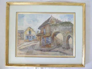 Aquarelle signé Louis Charles MERY Village BRETON - Picture 1 of 6