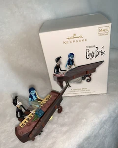 New 2010 Hallmark Tim Burton Corpse Bride A Spirited Duet Magic Ornament Set - Picture 1 of 14