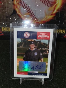 2004 Donruss Team Heroes Autographs Red Sox Baseball Card #411 Edwin Almonte - Picture 1 of 2