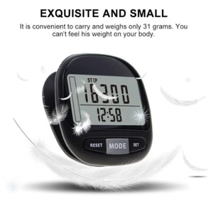 3D Pedometer, Portable Walking Accurate Step Counter with Clip & Strap - Picture 1 of 9