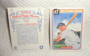 1983 DONRUSS--HALL OF FAME HEROS--MICKEY MANTLE--#7--ONE CARD - Picture 1 of 1