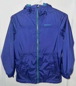 *SALE*. Marmot Precip Eco Comp 3 in 1 Blue/Teal Kids M 8/10 Outer Jacket Only - Picture 1 of 8