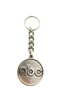 Vintage ABC TV Metal Round Keychain TV Station - Picture 1 of 7