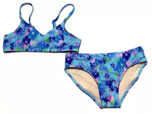 Art Class Girl's Size S (6/7) Blue Floral Print 2-Piece Swimwear Set - Picture 1 of 8