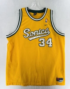 Nike Vintage NBA Jersey Men’s 4XL Ray Allen Seattle Super Sonics Yellow - Picture 1 of 14