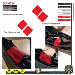Set Adesivi cerchi fascia Ducati Multistrada 950 v4 v2 DU MC H1 - Picture 1 of 1