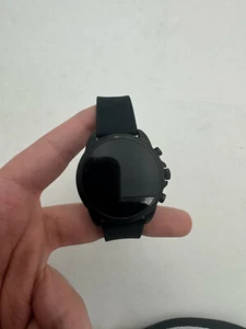 Fossil Men's Gen 6 44mm Stainless Steel and Silicone Touchscreen Black - Picture 1 of 5