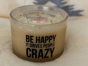 NWT Primitives By Kathy Jar Candle Be Happy Sea Salt & Sage 14 oz. 30 Hour Burn - Picture 1 of 20