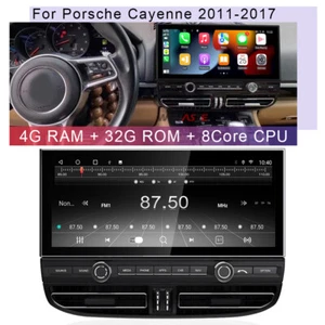 12.3'' Android 12 Car GPS 4+32G Radio Video Carplay For Porsche Cayenne 2011-17 - Picture 1 of 12