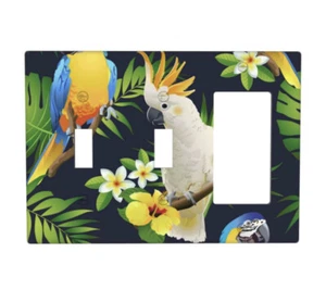 Cockatoo Funny Light Switch Cover Decorative Double Toggle Combination Wall Plat - Picture 1 of 7