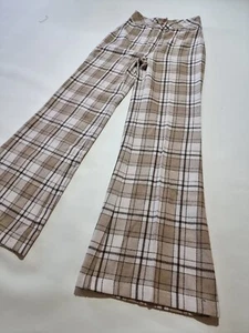 Women's Vintage Tartan EMBASSY Wool Blend Flare Pants Size 10 - Picture 1 of 20