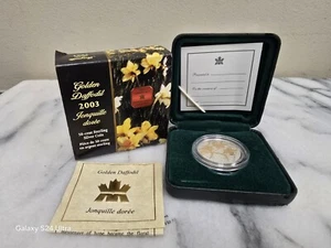 2003 - 50 Cents - Golden Daffodil - Canada - Silver Coin  - Picture 1 of 6