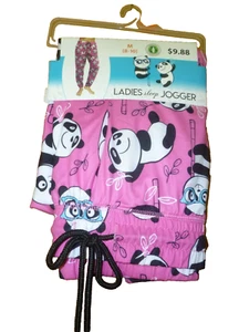 Nuevos pantalones de chándal para mujer medianos (8/10) rosa para dormir Panda Bear - Imagen 1 de 1