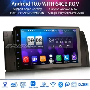 8-Kern Autoradio DAB+Android 10 GPS CarPlay Navi BMW 5er E39 M5 X5 E53 Navi TPMS - Bild 1 von 12