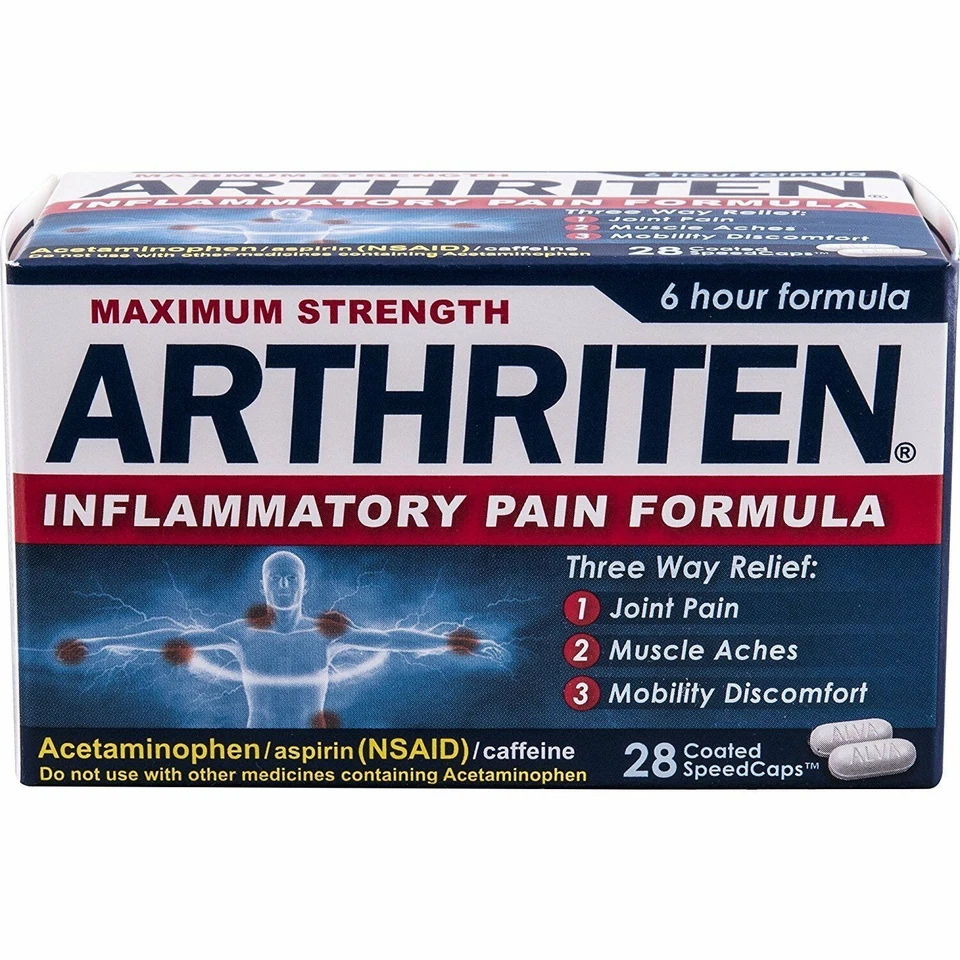 ARTHRITEN Maximum Strength Inflammatory Pain Relief Coated Speed Caplets 28 Ct - Image 1 of 3