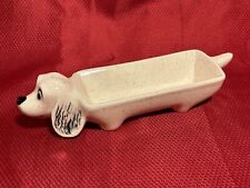 Whimsical Ceramic Dachshund Wiener Dog Hound Trinket Jewelry Tray Dish 9 Inch
