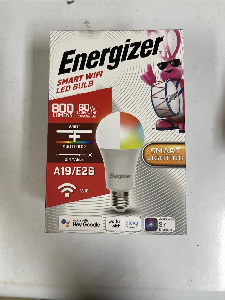 Energizer Connect Eac2-1002-rgb A19 Smart Bright White and Multicolor LED Bulb