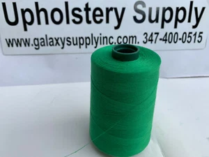 Tex40 Green Thread #43305 100% Spun Polyester Cone 6000Yard, sold by 3 spools. - Picture 1 of 10