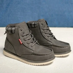 Bota Levi's Kids Dean Neo Moc Puntera Talla US 5.5 ¡Gris Nueva sin Caja! - Imagen 1 de 19