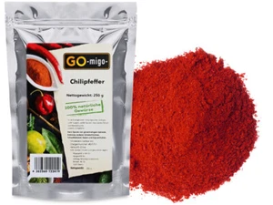 0,25kg Chili Pulver pikant scharf Chilli gemahlen GOmigo 250g - Bild 1 von 1