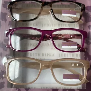 3 Pairs Judith Ripka Legacy Premium Readers Glasses +1.50 Tortoise PLUM Beige - Picture 1 of 10