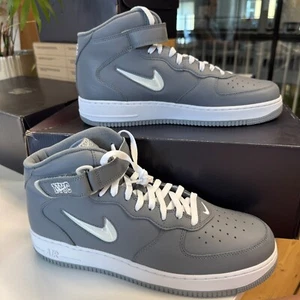 Nike Air Force 1 Mid QS Jewel NYC Cool Grey Trainers Mens UK Size 12 - Picture 1 of 6