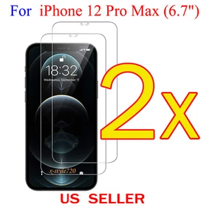 2x Clear Screen Protector Guard Cover For Apple iPhone 12 Pro Max ( 6.7" ) 2020 - Picture 1 of 1