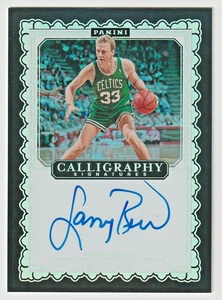 Larry Bird 2023 Panini Calligraphy Autograph Boston Celtics Perfect On Card Auto - Bild 1 von 2