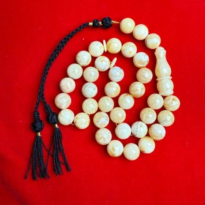 Bernstein Gebetsperlen Islamisch Tasbih Misbaha 33 Muslim Rosenkranz 12,7 mm 37,2 g - Bild 1 von 2
