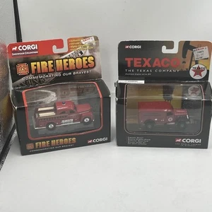 2002 Corgi Fire Heroes 1951 Seagrave Pumper Fire Truck & Dodge Texas Pipeline - Picture 1 of 7