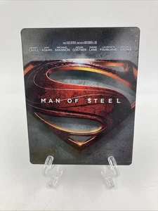 Man Of Steel (Blu-Ray/DVD, 2013) Henry Cavill Russell Crowe Steelbook 3 Disc Set - Foto 1 di 3