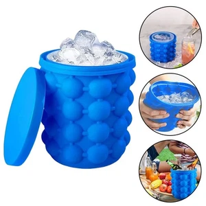 Cooling Beverages Ice Cube Maker Portable Ice Bucket Portable And Space Saving - Picture 1 of 12