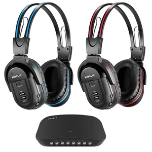 Dual Wireless Headphones for TV with Transmitter, 2 Channel IR TV Headphones ... - Picture 1 of 9