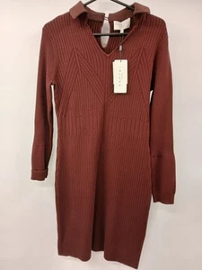 Damsel In A Dress Stefania Collar Burgundy Size 16 Long Sleeve - Picture 1 of 5