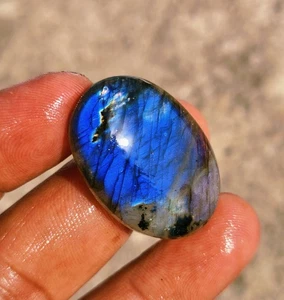 1 Pcs Natural Flashy Labradorite Rainbow Fire 44 Cts Cabochon Loose Gemstones - Picture 1 of 5