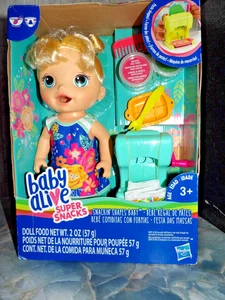 Baby Alive Super Snacks Puppe Hasbro Snackin’ Shapes Baby blonde Haare - Bild 1 von 4
