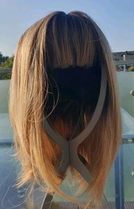 Schöne Kunsthaarperücke, Longbob mit Pony in natürlichen Blondtönen - Bild 1 von 9